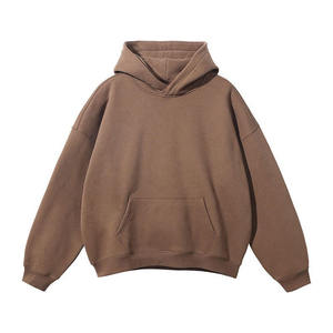 Sweat à capuche personnalisé en molleton 100% coton, hiver, poids lourd 460 grammes, coupe oversize, luxe, court, brodé, en COTON pour hommes - Product Image 3