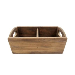 <b>Rustic</b> <b>wood</b> caddy storage box handmade wooden organizer kitchen utensil holder portable design farmhouse decor - Product Image 4