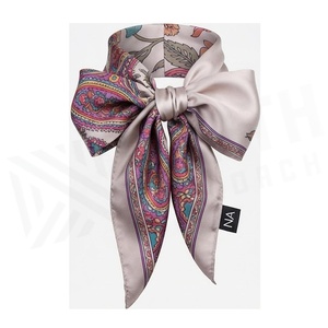 NORTH APPROACH Women's Square <b>Silk</b> Scarf Floral Print Elegant Multi-Functional Fashion Accessory All Seasons - Product Image 2