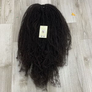 Peluca de cabello humano vietnamita recto rizado birmano de primera calidad personalizado con transparente para color crudo suizo U-Part de Vietnam - Product Image 6