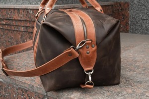 กระเป๋าเดินทางหนังแท้แบบยูนิเซ็กซ์ สไตล์วินเทจ สำหรับเดินทางช่วงสุดสัปดาห์ ความจุขนาดใหญ่ ใส่สัมภาระขึ้นเครื่องได้ มีช่องใส่รองเท้า พร้อมซิปแบบพกพา - Product Image 2