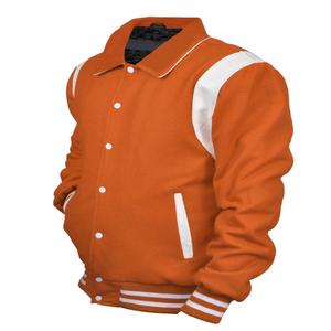 High Quality <b>Wool</b> Leather Varsity Jacket for Men Winter Thermal <b>Quilt</b> Padded Button Waterproof Letterman Jacket Long Plus Size - Product Image 3
