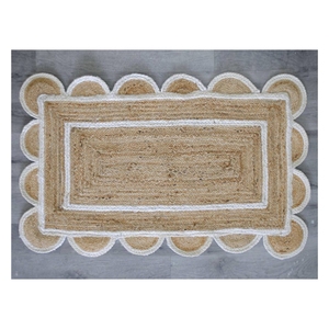 Napperon en jute tressé à la main durable avec motif de tourbillon en nid d'abeille unique Décoration de table naturelle polyvalente pour la cuisine - Product Image 5