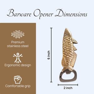 Stainless Steel Fish <b>Bottle</b> <b>Ocean</b>-Inspired Beer <b>Bottle</b> Opener Heavy Duty Bar Tool for Kitchen Home Bar Par - Product Image 4