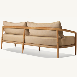Hot sale furniture teak wood <b>sofa</b> with soft and fluffy foam in brown color for <b>outdoor</b> which is good and durable - Product Image 2