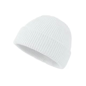 Bonnet unisexe de haute qualité, noir uni, 100% acrylique, tricoté, chaud pour l'hiver, taille adulte, vente en gros - Product Image 3