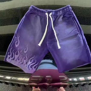 Shorts de Verano de Algodón para Mujer al por Mayor, con Estampado Abullonado, Logotipo 3D Personalizado, Patrón Ácido Vintage Desgastado, Bolsillos de Forro Polar - Product Image 6