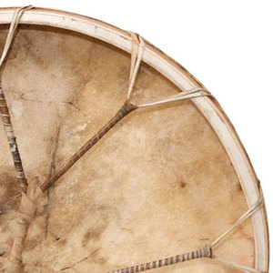 Tambour Bodhran chamanique sur mesure de grande taille, en peau de chèvre naturelle, avec une structure robuste et une construction durable pour les spectacles sur scène - Product Image 5