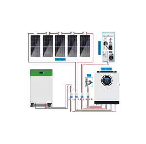Système solaire hybride tout-en-un 5-30KW MPPT avec batterie lithium-ion/plomb-acide, onduleur intégré et panneaux solaires pour la maison, à montage au sol - Product Image 4