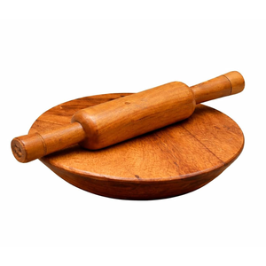 Planche à rouler en bois massif durable avec rouleau à pâtisserie assorti pour la cuisine, la pâtisserie, le pétrissage de la pâte et la cuisson - Product Image 5