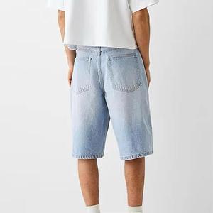 Shorts en jean amples style Hip Hop pour hommes, streetwear, design personnalisé, en denim épais - Product Image 6