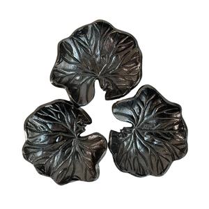 Ensemble de 3 bols en aluminium, finition nickel noir, résistant à la chaleur, design moderne et luxueux, fait à la main, pour les fêtes, les mariages et les cérémonies - Product Image 1