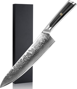 Cuchillo de Chef de Acero Inoxidable con Alto Contenido de Carbono, 8 Pulgadas, Cuchillo de Cocina Profesional con Diseño de Mango de Madera Confortable - Product Image 1