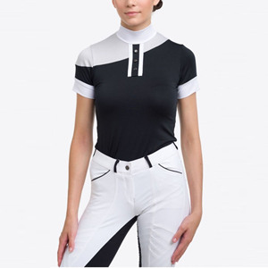 Camiseta de Equitación Elástica en 4 Direcciones de Alta Calidad, Capa Base para Competición, Camisa de Polo con Tela Técnica Suave al Tacto - Product Image 1