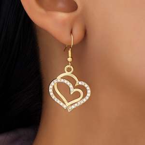 ชุดสร้อยข้อมือสร้อยคอต่างหูคริสตัลชุบทองป้องกันการเสื่อมเสีย - Product Image 1