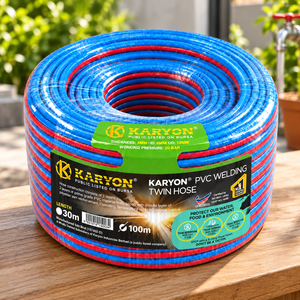 50M LPG gas <b>hose</b> reinforced <b>PVC</b> PYR <b>hose</b> fire safe gas tubing flexible flame retardant pipe 10mm ID 17mm OD high tensile polyest - Product Image 1