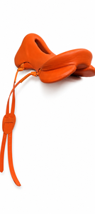 Silla de montar inglesa de resistencia EQUIPRO de cuero naranja con armazón de madera, correas ajustables y ligera, niquelada. - Product Image 3