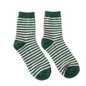 ODM JZVINA Fabricante de alta calidad Estilo clásico retro Algodón Crew Diseño a rayas transpirable para uso diario Casual personalizado - Product Image 1