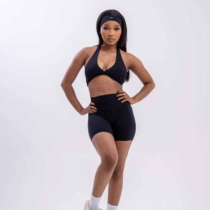 Conjunto Deportivo Personalizado de 2 Piezas, Sujetador Deportivo y Pantalones Cortos para Mujer, Ropa de Gimnasio, Yoga y Ejercicio - Product Image 5