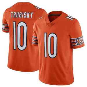 Camiseta de Fútbol Americano con Cuello en V para Hombre de los Chicago Bears, Tejido Tackle Twill Cosido, Absorbente de Humedad, Corte Regular, Manga Corta, 100% Poliéster - Product Image 6