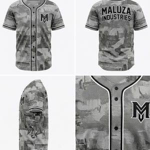 Camiseta de Béisbol con Camuflaje Digital de Alto Rendimiento, Ligera, Transpirable, Ropa Deportiva, Ropa Urbana, MALUZA INDUSTRIES - Product Image 6