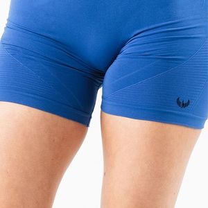 Shorts de sport sans couture taille haute bleu roi pour femme, extensibles, pour la gym, le fitness, l'entraînement, le yoga et les activités sportives - Product Image 3