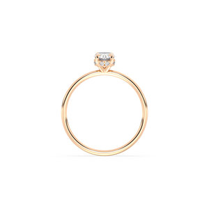 แหวนเพชร REYES ดีไซน์มินิมอล ทองคำแท้ 14K เพชร HPHT CVD ผลิตในห้องปฏิบัติการ ประดับด้วยวงแหวนรอบนอกแบบซ่อน หรูหราอย่างยั่งยืน เหมาะสำหรับทุกโอกาส - Product Image 5