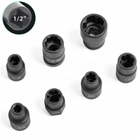 Jeu de douilles à chocs HTL 7 pièces 6S 8S 10S 12S étoile 3 points, kit d'outils de réparation maître pour Nissan Renault Toyota Honda Subaru