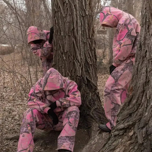 ชุดเซ็ตแทรคสูทลายพรางสีชมพูแบบยูนิเซ็กซ์ เสื้อฮู้ดครอป กางเกงจ็อกเกอร์ สตรีทแวร์ ชุดสองชิ้น แฟชั่น ขายส่ง - Product Image 4