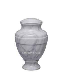 Urne funéraire en marbre sculpté, urne commémorative intemporelle pour cendres de crémation pour restes humains adultes, urne en marbre sur mesure en gros - Product Image 5