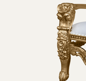 Chaise Trône en Bois d'Acajou Massif Sculptée à la Main, Style Contemporain Moderne, pour Hôtels, Mobilier Commercial Durable, Salon, Appartement - Product Image 5