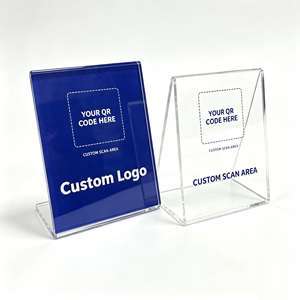 Support de Table en Acrylique Personnalisé avec Logo, Présentoir Transparent, Cadre pour Code QR, Porte-Menus de Bureau pour Restaurant et Promotion au Bureau - Product Image 4