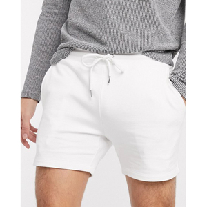Men's Gray Cotton Drawstring <b>Shorts</b> Mid Waist Casual Solid Color Breathable Knitted <b>Short</b> <b>Shorts</b> with Pockets - Product Image 4