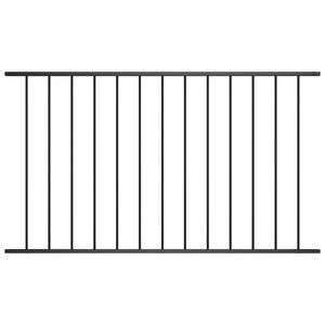แผงรั้วเหล็กเคลือบผงสีดำ ขนาด 5.4 ฟุต x 2.5 ฟุต - Product Image 1