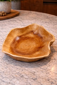 Bol en bois fait main au design minimaliste pour servir les aliments, artisanat en bois non traité, idéal pour offrir - Product Image 5