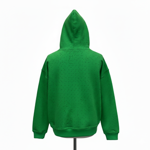 Sudadera con capucha para hombre, personalizada con logotipo, muy demandada, con bordado personalizado, fabricada en fábrica, precio económico, con pedrería en toda la superficie. - Product Image 2