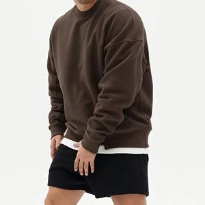 OEM Custom Wholesale <b>Pullover</b> <b>Jumper</b> Blank Boxy Fit Cotton Regular Sleeve Oversized Crewneck Sweatshirt for Men - Product Image 2
