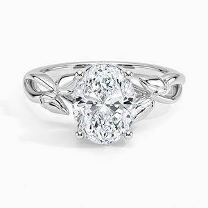 Bague BOJ 027 en argent 925, coupe ovale, solitaire en forme de saule bourgeonnant, 2 carats, couleur D, VVS1, moissanite certifiée GRA, prix bas, vente promotionnelle - Product Image 1