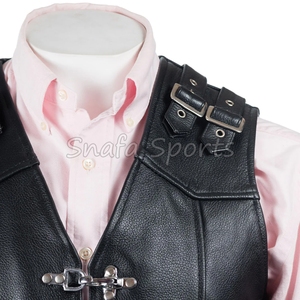 OEM Serviced Vintage Black <b>Vests</b> Men Natural Genuine Leather Jacket Sleeveless Reasonable Price Leather <b>Vest</b> For Men's - Product Image 3