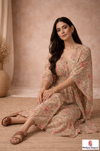 Women Printed <b>Kaftan</b> Dress Loose Fit Wear <b>Summer</b> Cover Up Island Resort Style Lightweight Fabric Bulk Supply - Product Image 4