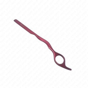 Navaja de Peluquería Profesional de Acero Inoxidable Negra y Dorada de Alta Calidad OEM al por Mayor para Adelgazar el Cabello - Product Image 2
