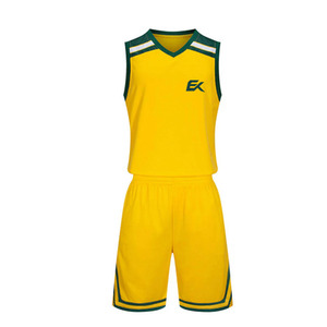 Conjunto de Uniforme de Baloncesto Sublimado Personalizado, Camiseta sin Mangas Amarilla y Verde con Pantalones Cortos, Ajuste Regular, Ropa Deportiva para Adultos - Product Image 2