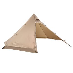 Tente d'hiver portable pour 4 personnes, imperméable, en toile légère, abri 4 saisons avec ouverture pour poêle, idéale pour le camping - Product Image 1