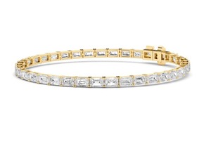 Pulsera de Diamantes Cultivados en Laboratorio con Corte Esmeralda, 7.21 CTW, 7 Pulgadas, Oro Rosa de 9K - Product Image 6
