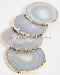 Natural Purple Agate Slices Luxury Eco-Friendly Round Handmade <b>Placemat</b> From India Wholesale - Product Image 4