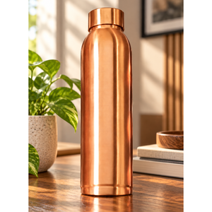 Bouteille d'eau en cuivre pur, réutilisable, anti-fuite, pour la maison et les voyages, par Falah Internationala - Product Image 2