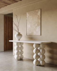 Table à manger rectangulaire moderne en marbre, base en métal contemporaine, îlot de cuisine de luxe, marque Scalework, 6 places, finition polie - Product Image 6