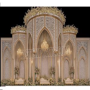 Escenario de Boda 3D Estilo Palacio para Centro de Convenciones, Decoración Clásica para Eventos, Arco Real Islámico, Fondo para Recepción, EE. UU. - Product Image 1