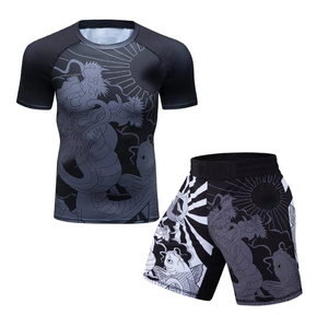 ชุดเสื้อและกางเกงรัดรูปแขนยาว UPF50 แห้งเร็ว สำหรับฝึกซ้อม BJJ ยิวยิตสู - Product Image 1