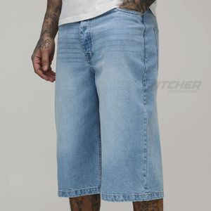 Pantalones Cortos de Mezclilla Oscuros de Corte Recto y Tiro Medio Y2K para Hombre, Estilo Casual de Verano, Ropa Urbana para Festivales, Suministro de Fábrica - Product Image 6